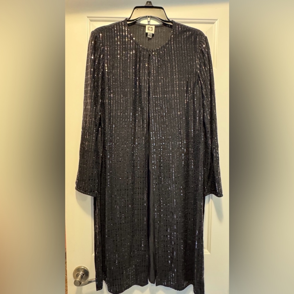 Anne Klein Black Sequin Jacket